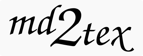 md2tex logo