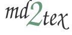 md2tex toc